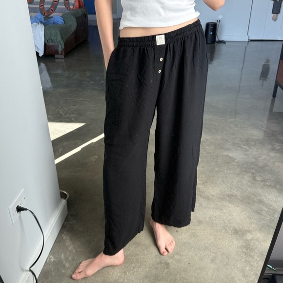 Country Textile Pants - Country Textile Black Culotte Pants